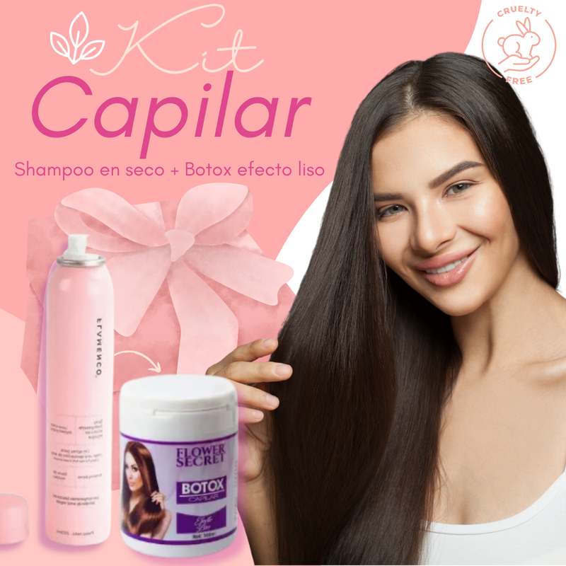 KIT CAPILAR - SHAMPOO EN SECO + GRATIS BOTOX EFECTO LISO