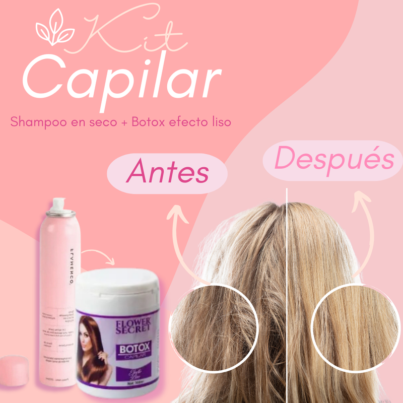 KIT CAPILAR - SHAMPOO EN SECO + GRATIS BOTOX EFECTO LISO