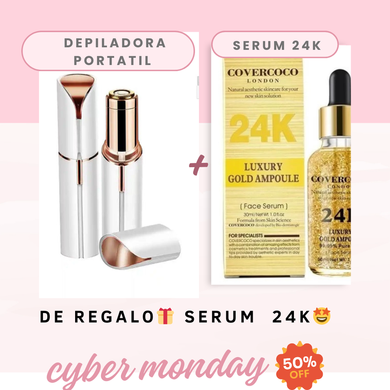 DEPILADOR FACIAL DE REGALO SERUM 24K COVERCOCO