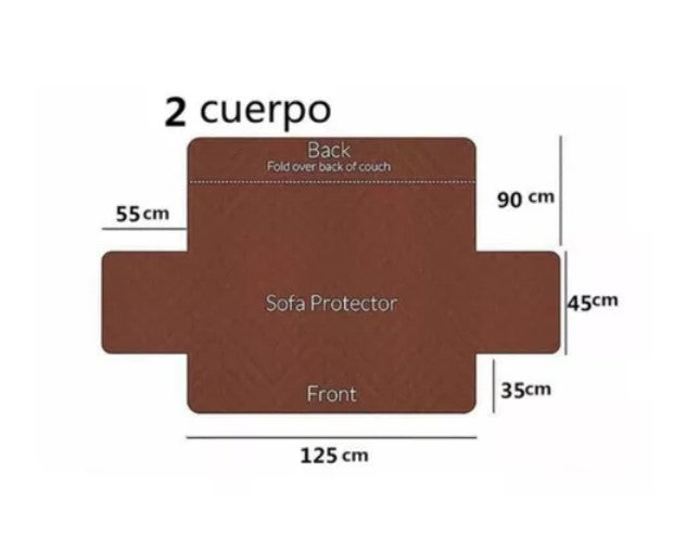 Protector Cubre Sillon Mueble 2 Cuerpos